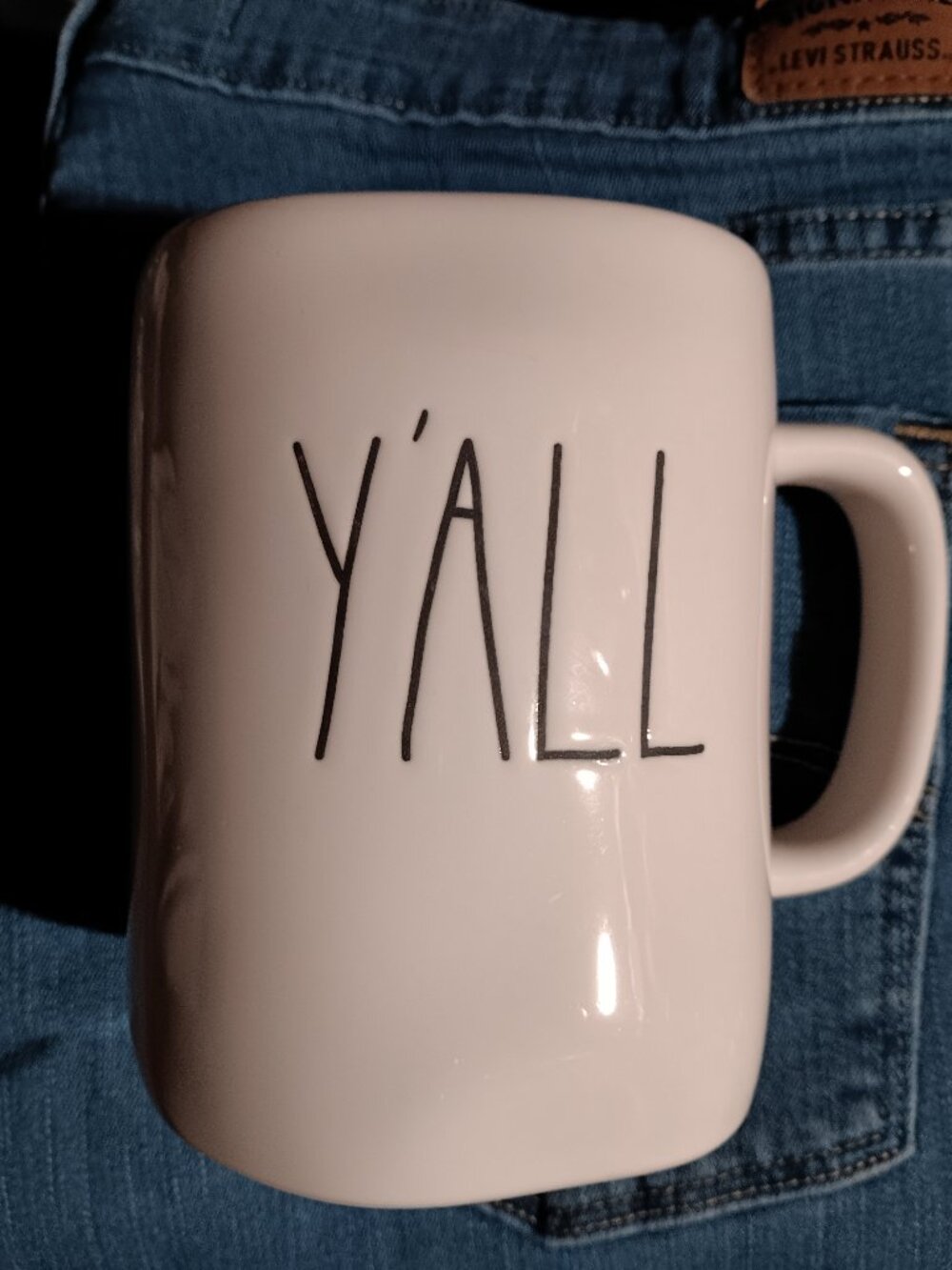 Rae Dunn Big Coffee Hot Drink White Mug Cup Pre-Owned